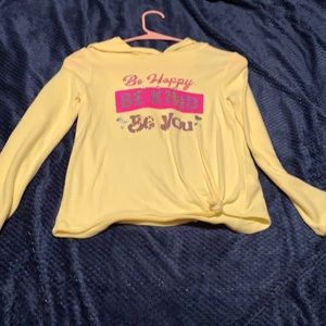 Girls lightweight sweater with hood.